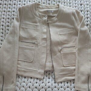 Jacqueline Riu size 44 off white jacket/blazer